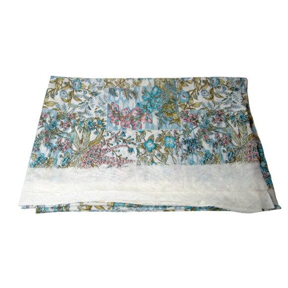 Vintage Nylon Sewing Fabric Cottagecore Floral 2.4 yds x 56" RARE - Picture 4 of 4